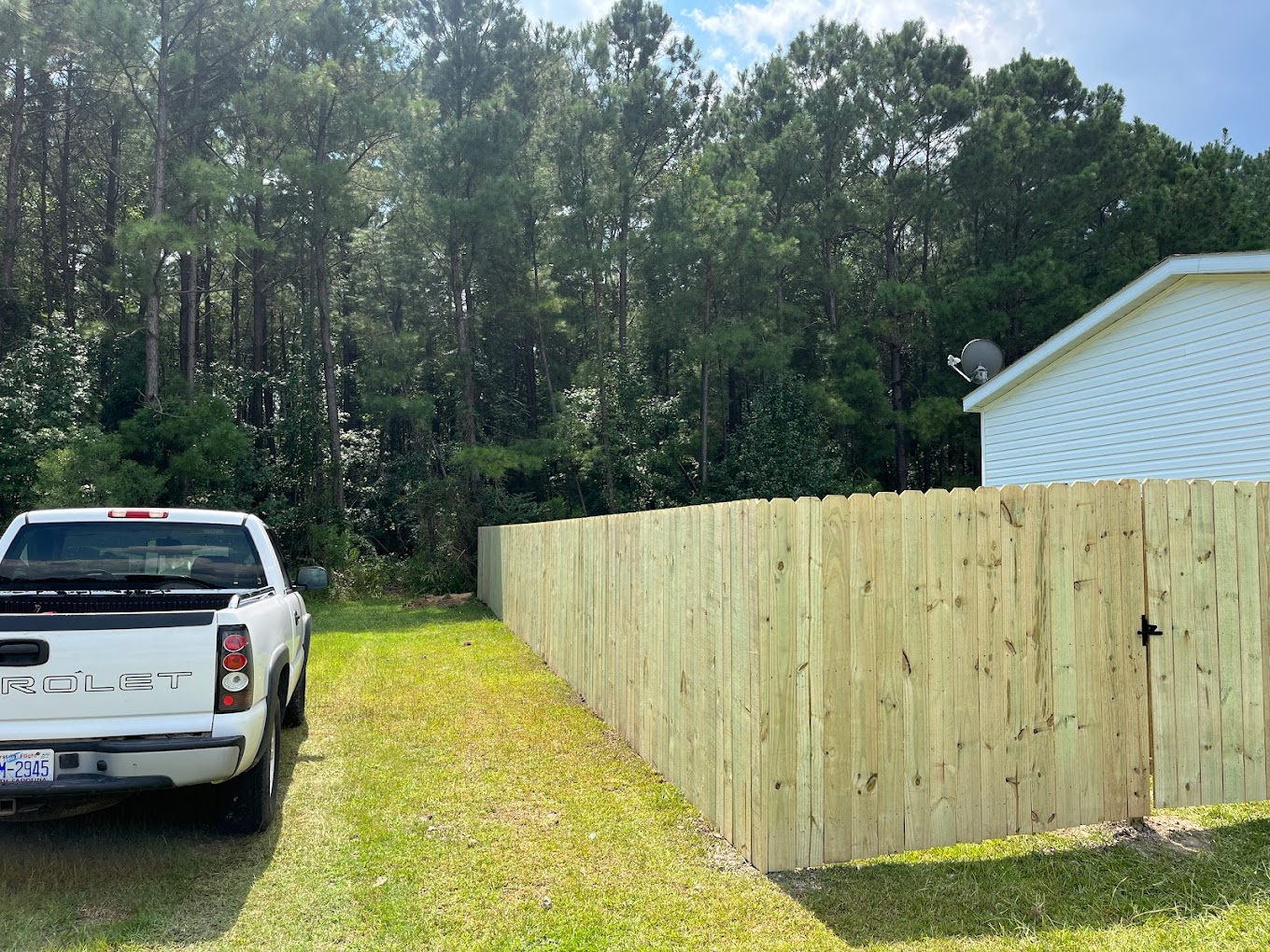 Chain link security fence project